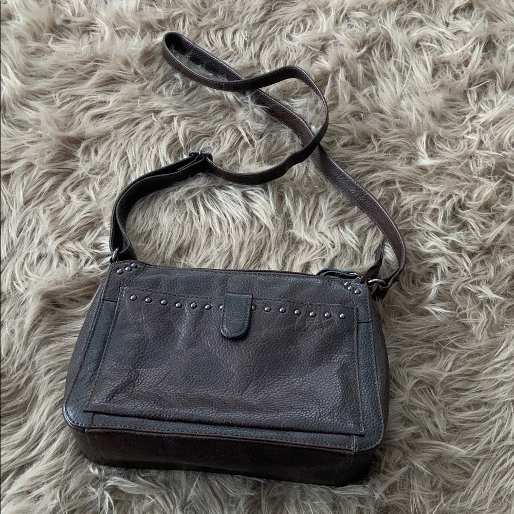 Lady Conceal Carry Delaney Crossbody Purse Bag Leather Brown whit Key